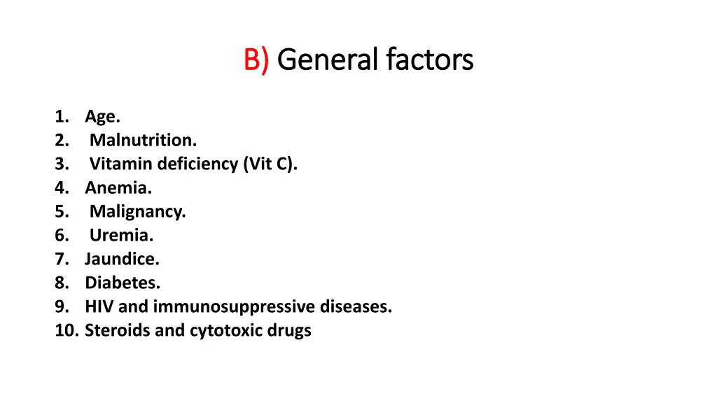 b b general factors general factors