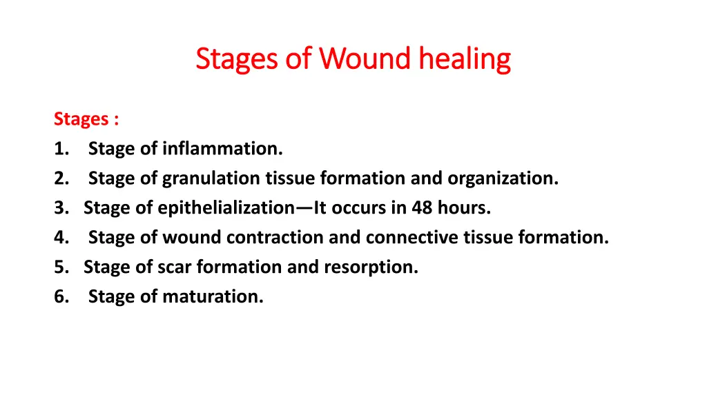 stages of wound healing stages of wound healing