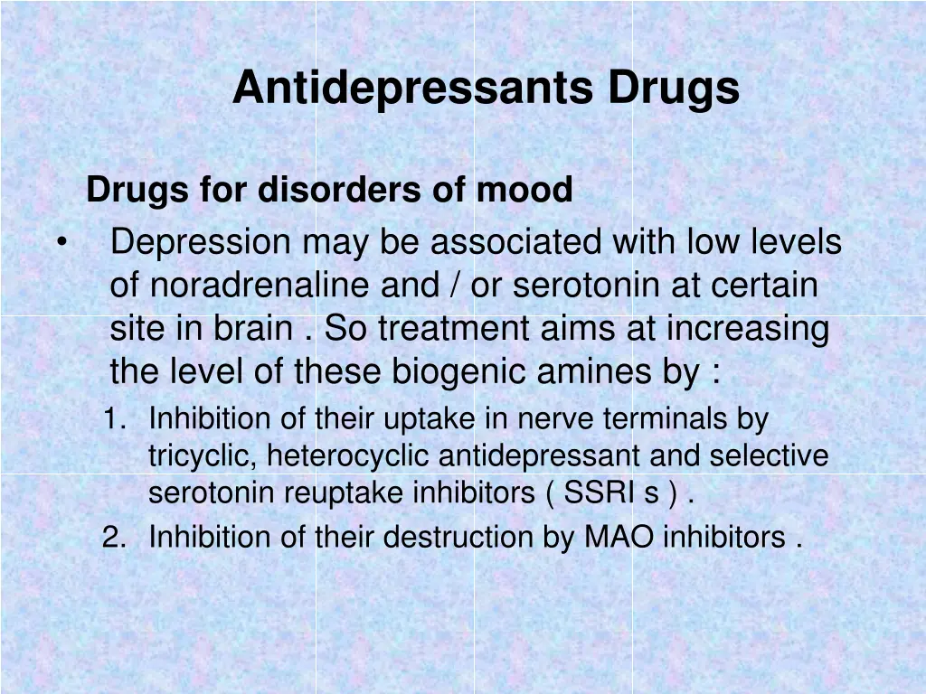 antidepressants drugs