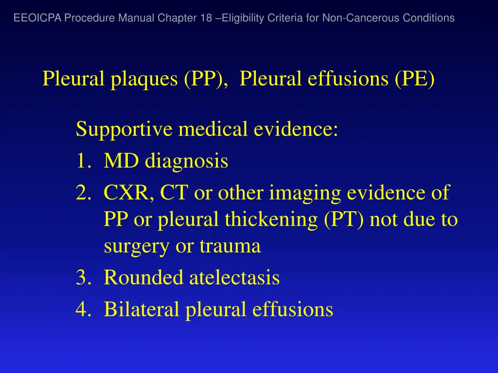 eeoicpa procedure manual chapter 18 eligibility 6