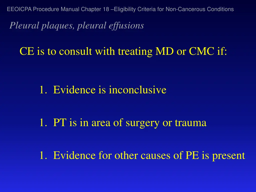 eeoicpa procedure manual chapter 18 eligibility 7