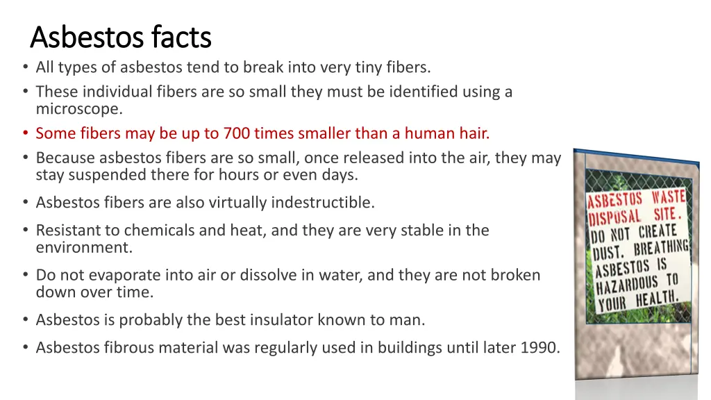 asbestos facts asbestos facts all types