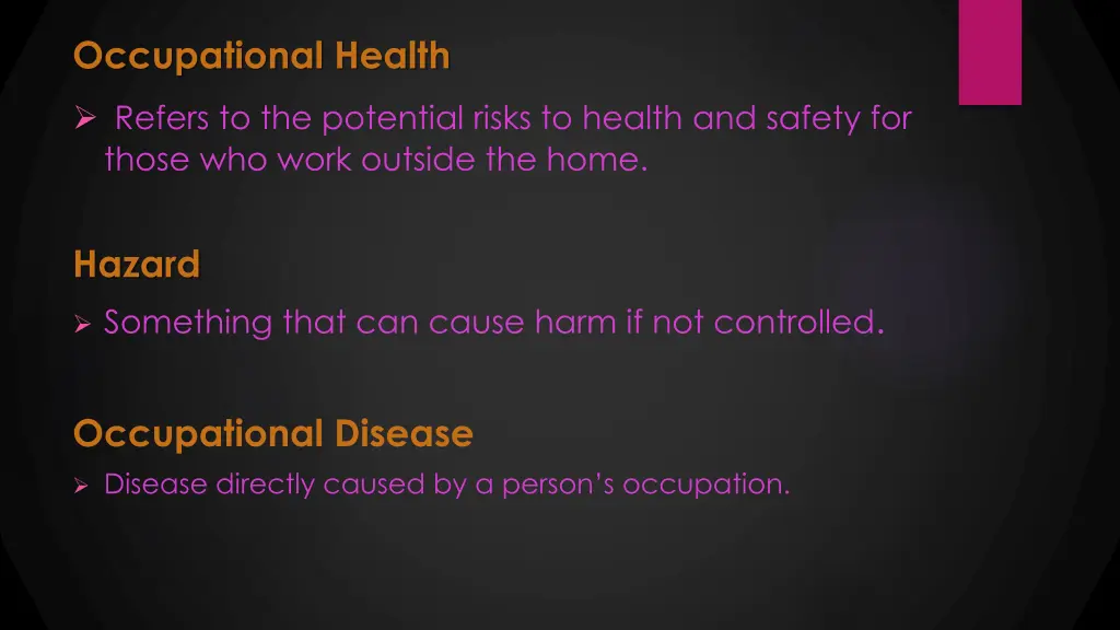occupational health