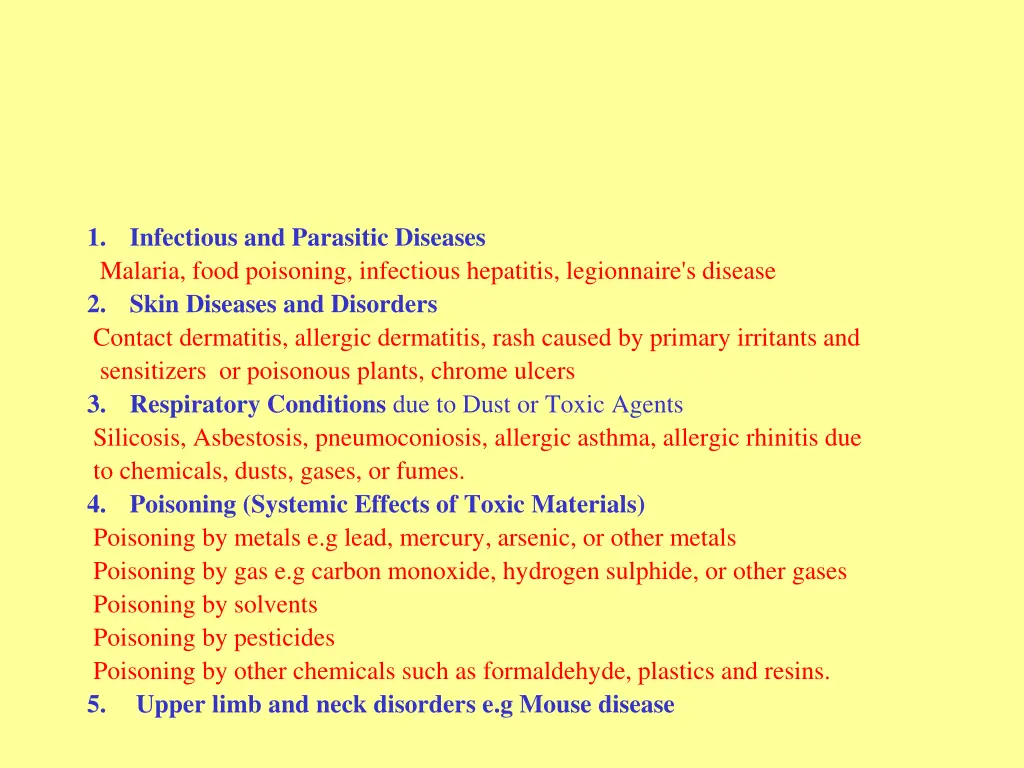 1 malaria food poisoning infectious hepatitis
