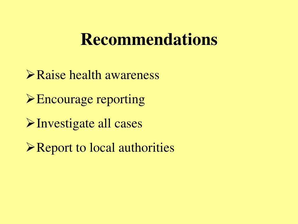 recommendations