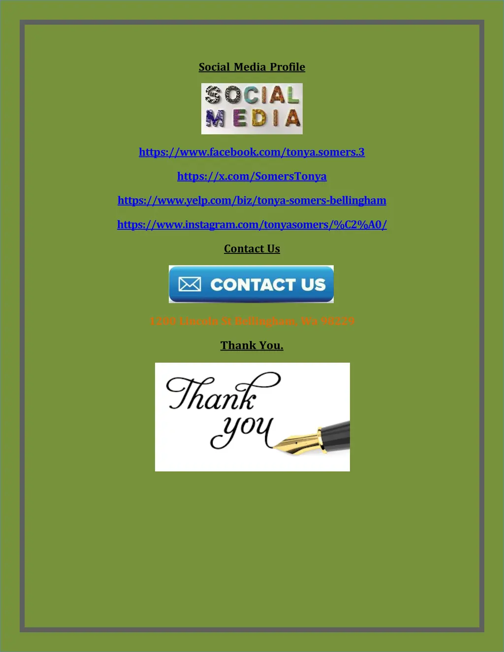 social media profile