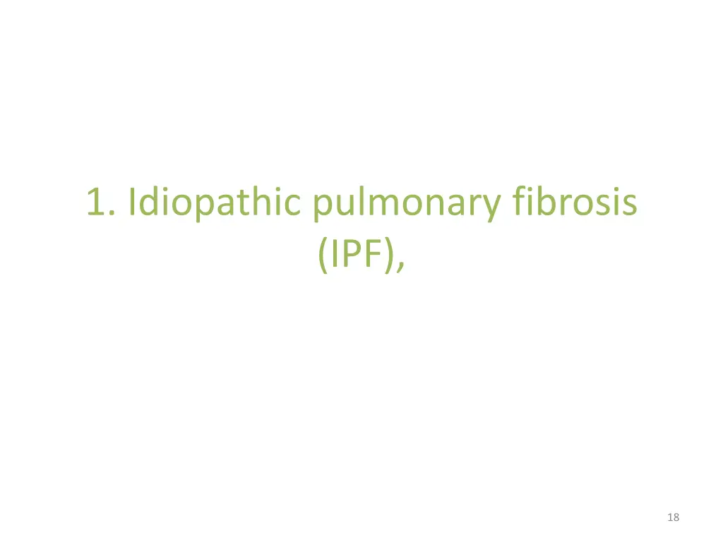 1 idiopathic pulmonary fibrosis ipf
