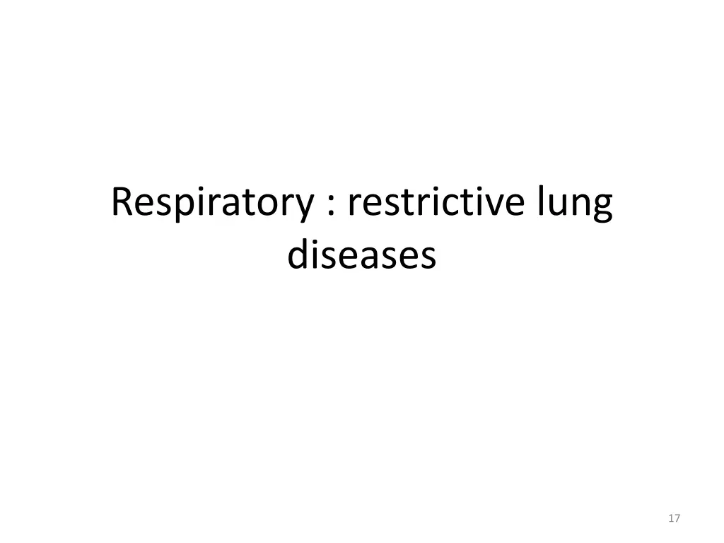 respiratory restrictive lung diseases