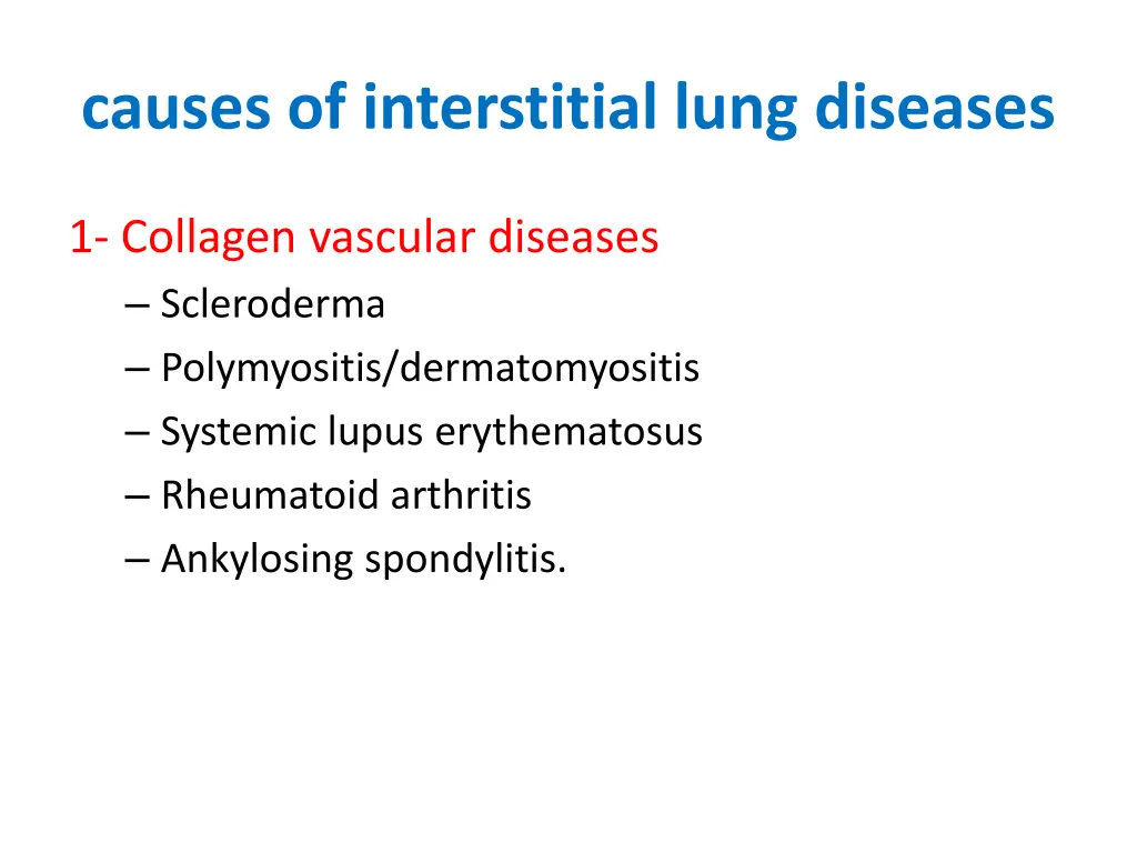 causes of interstitial lung diseases