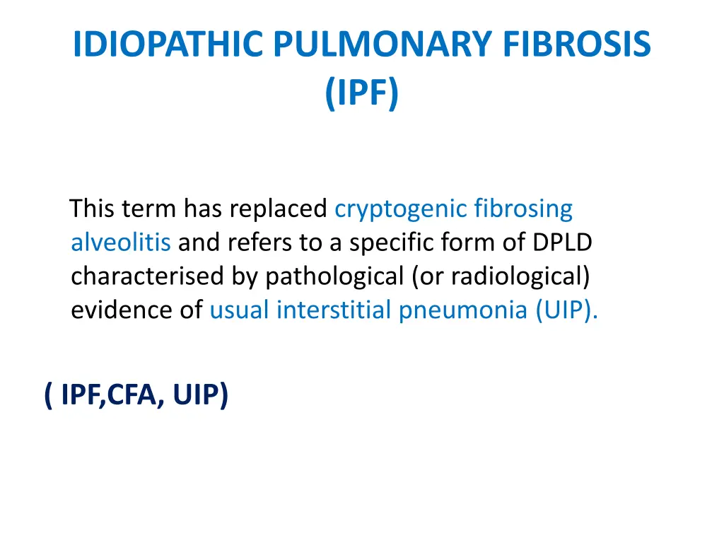 idiopathic pulmonary fibrosis ipf