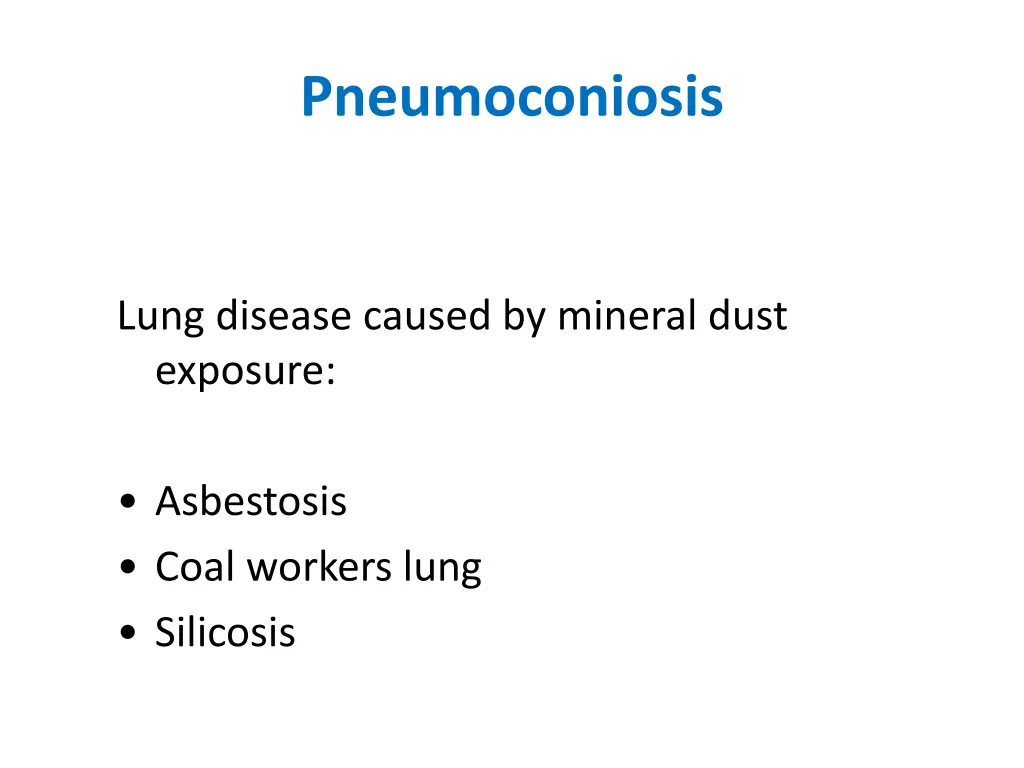 pneumoconiosis