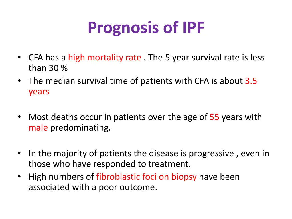prognosis of ipf