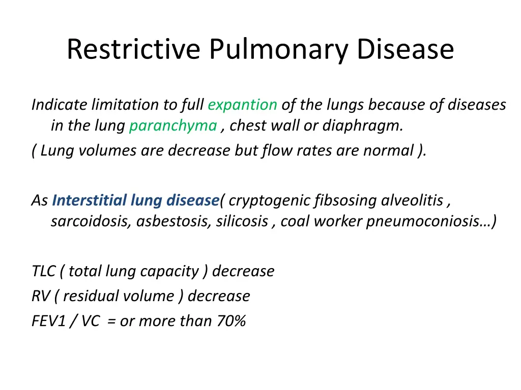 restrictive pulmonary disease