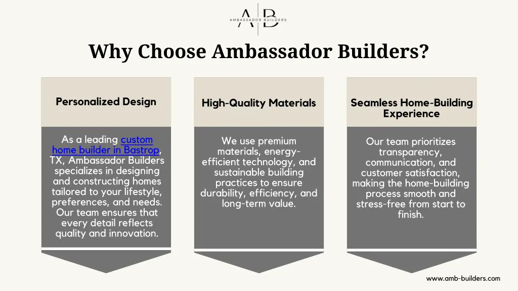 why choose ambassador builders