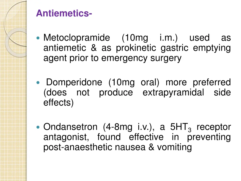 antiemetics