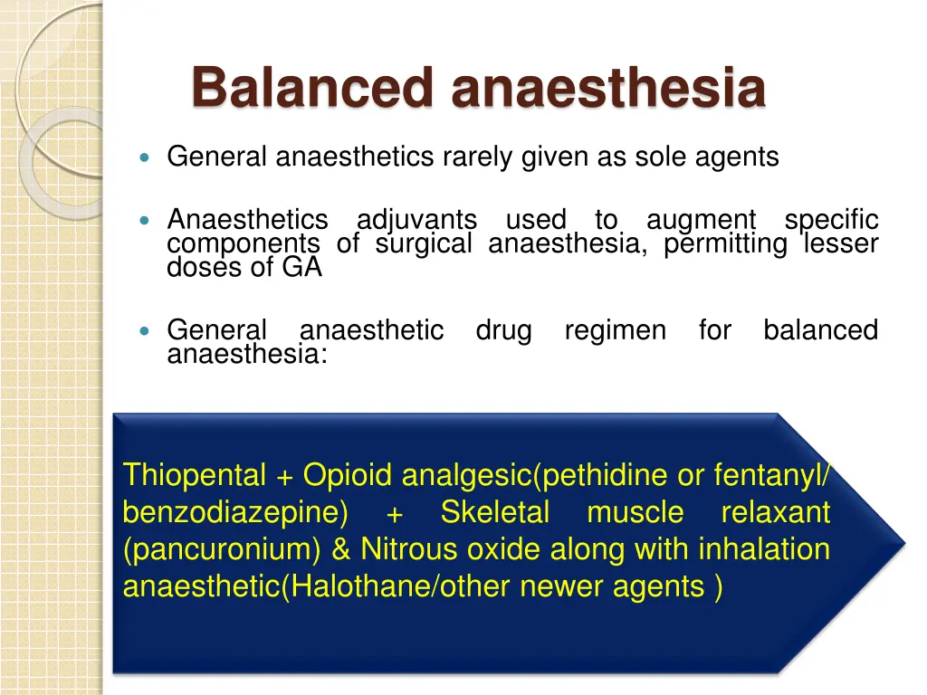 balanced anaesthesia