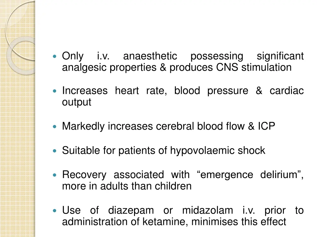 only analgesic properties produces cns stimulation