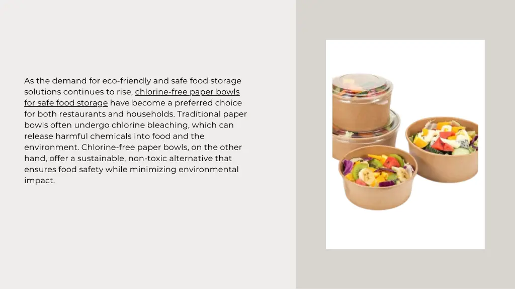 as the demand for eco friendly and safe food