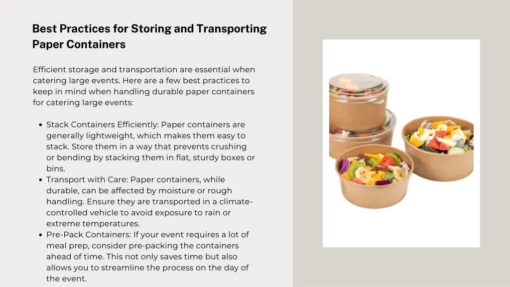 best practices for storing and transporting paper