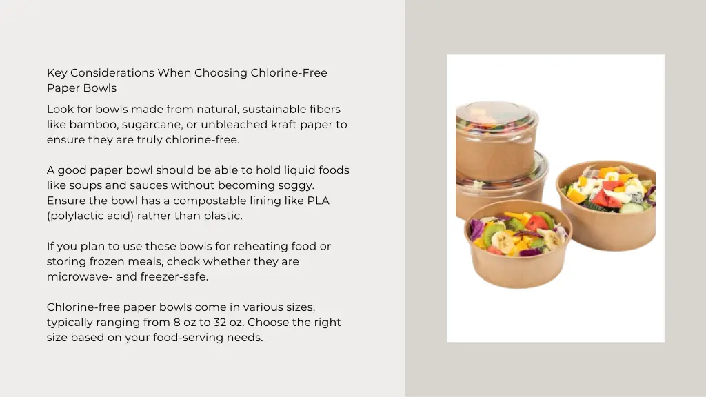 key considerations when choosing chlorine free