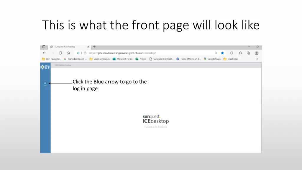this is what the front page will look like