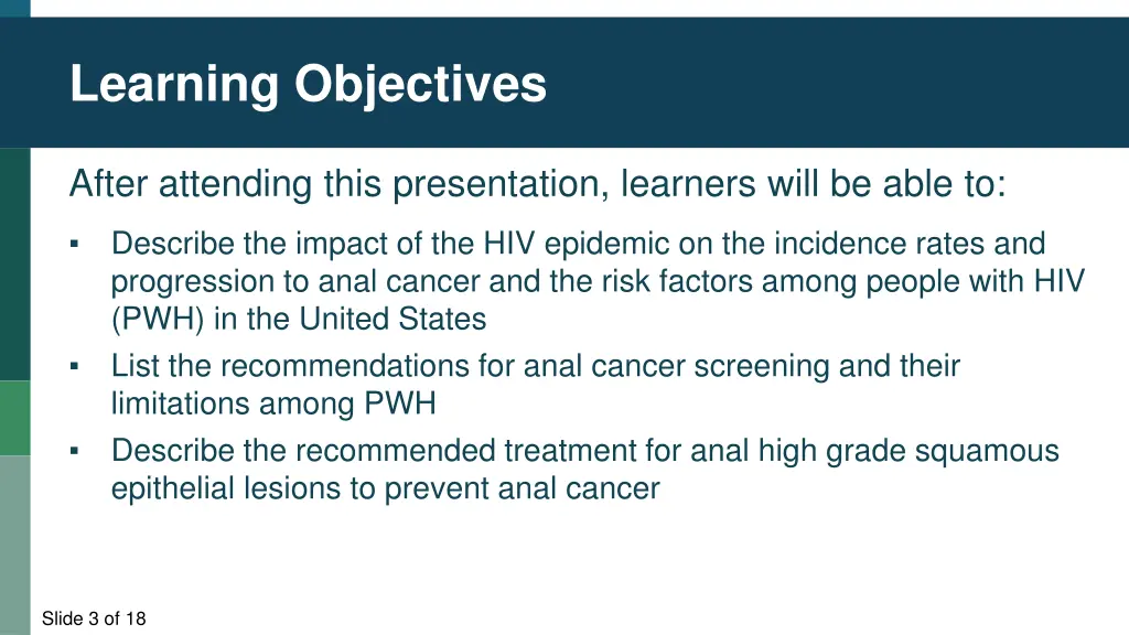 learning objectives