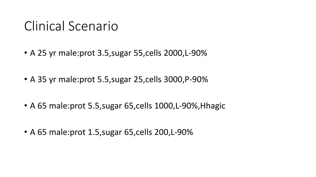 clinical scenario