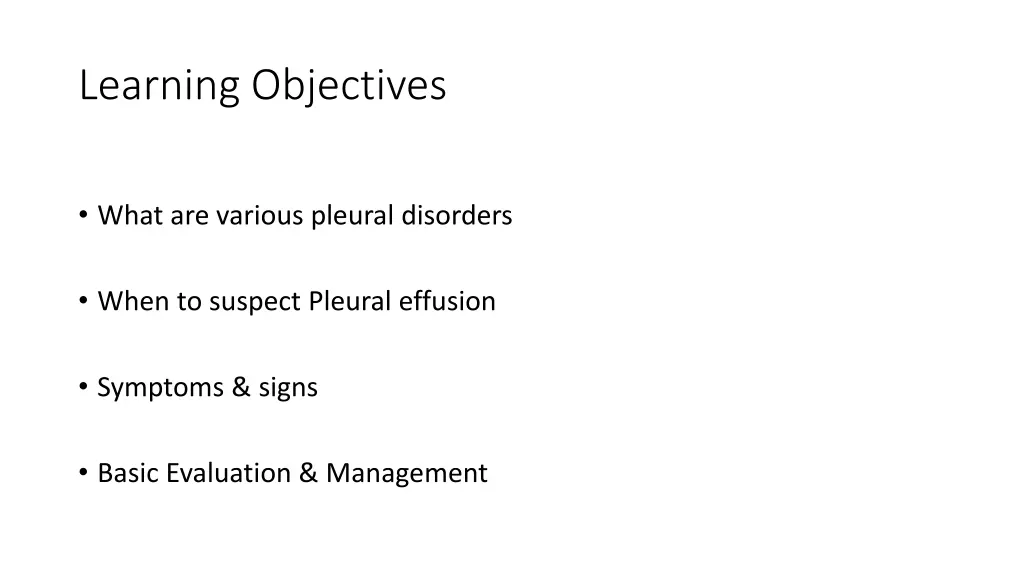 learning objectives