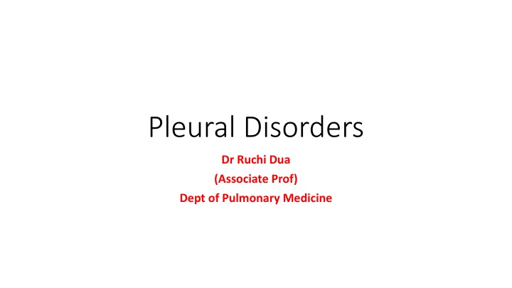 pleural disorders