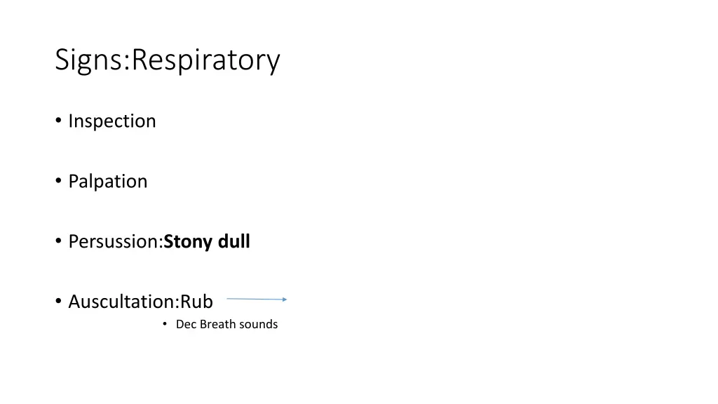 signs respiratory