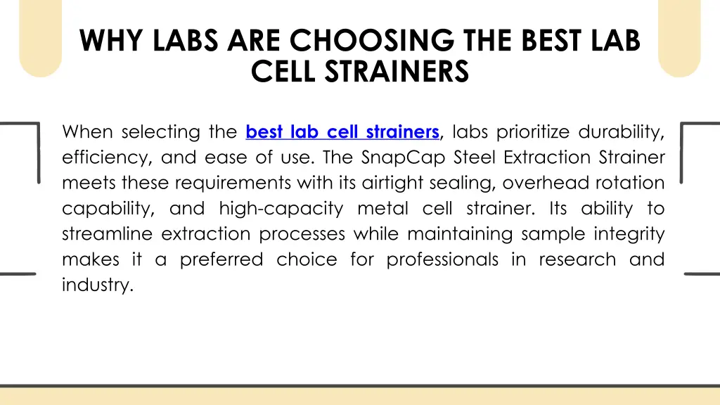 why labs are choosing the best lab cell strainers