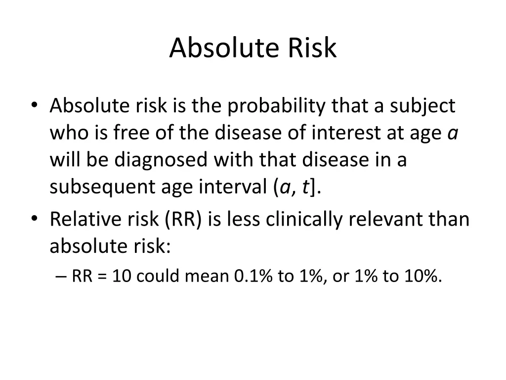 absolute risk
