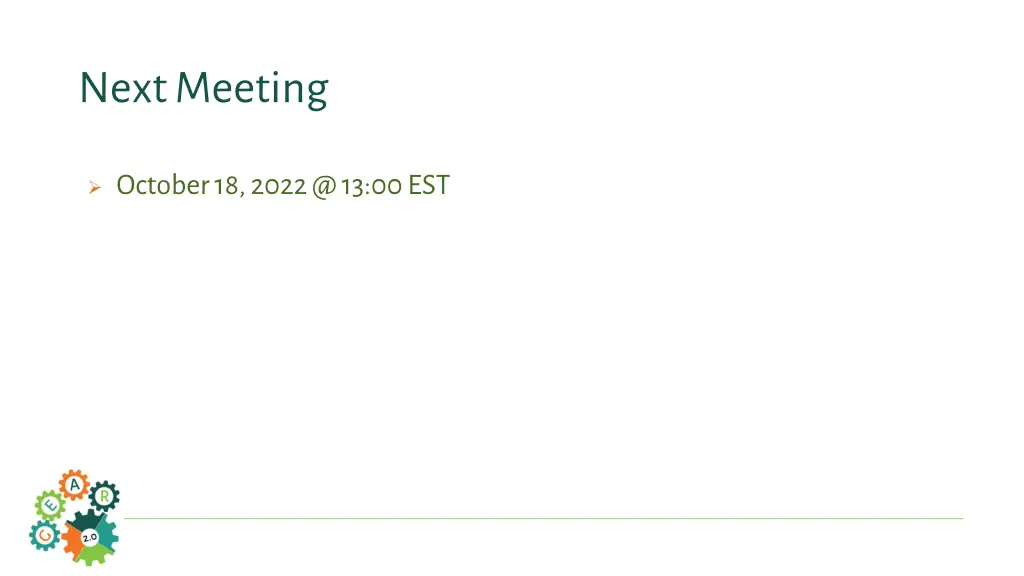 next meeting