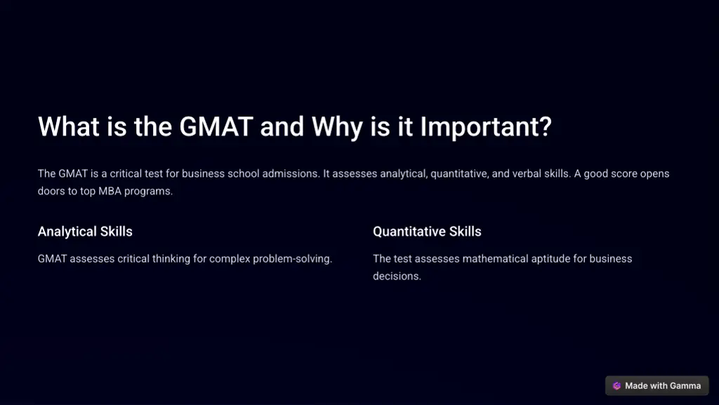 what is the gmat and why is it important
