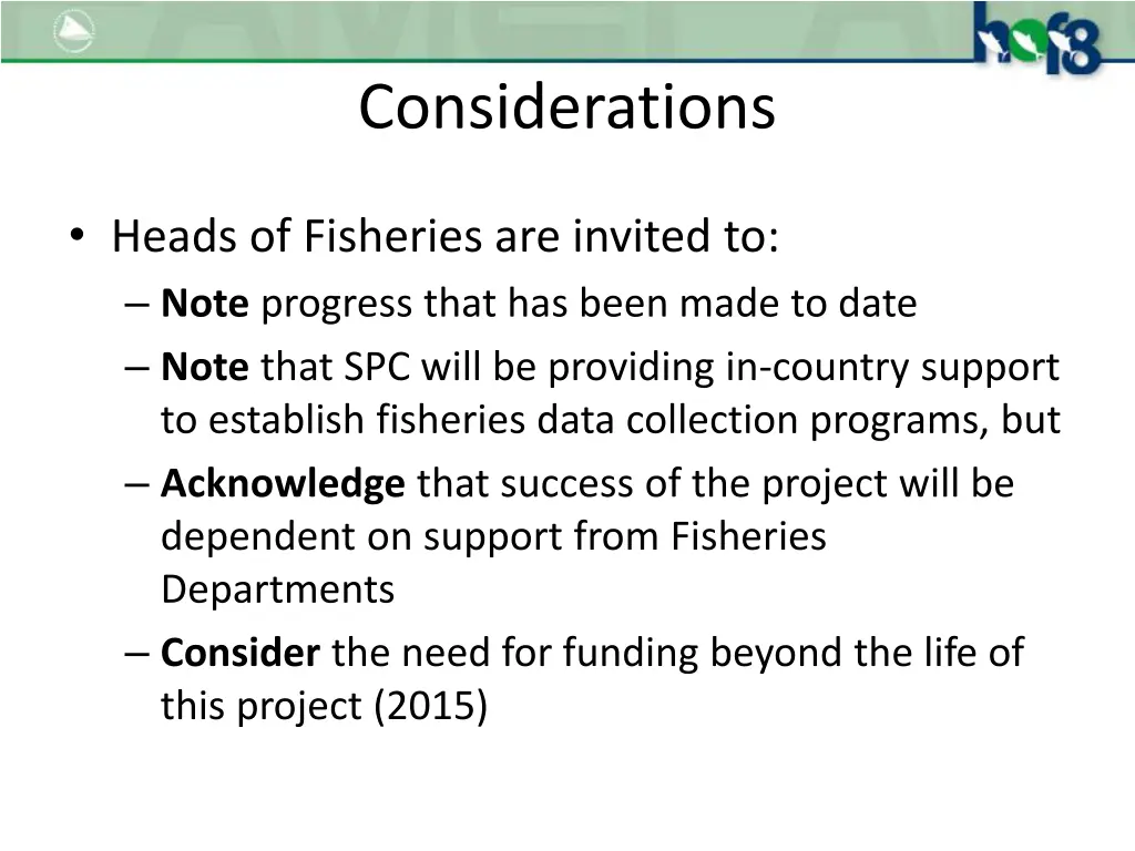 considerations