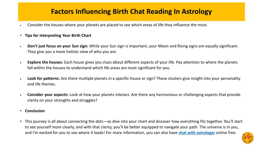 factors influencing birth chat reading 3