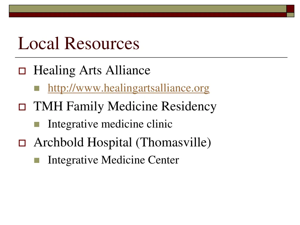 local resources
