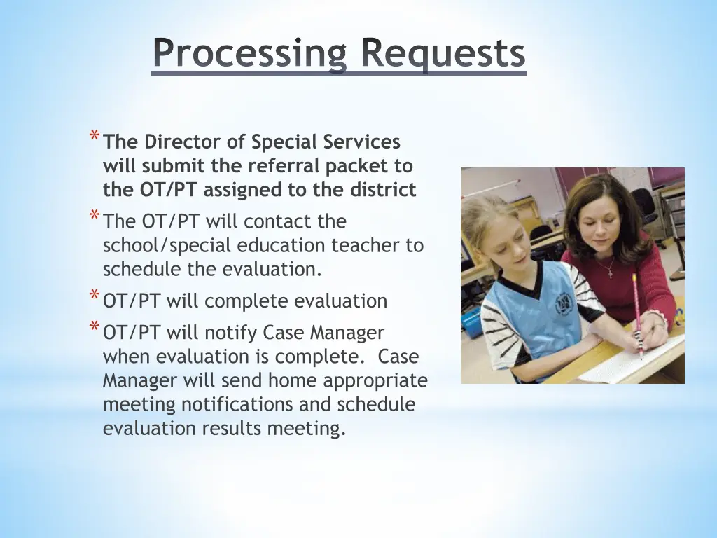 processing requests