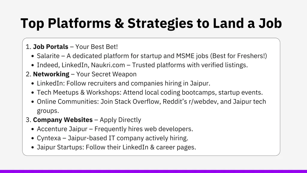 top platforms strategies to land a job