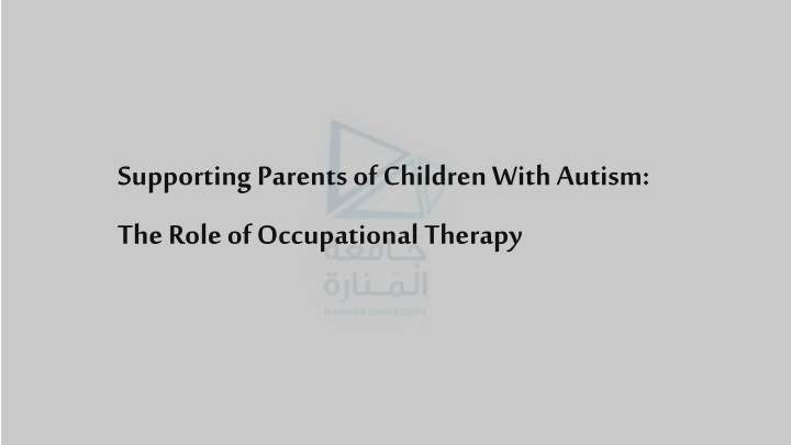 supporting parents of children with autism