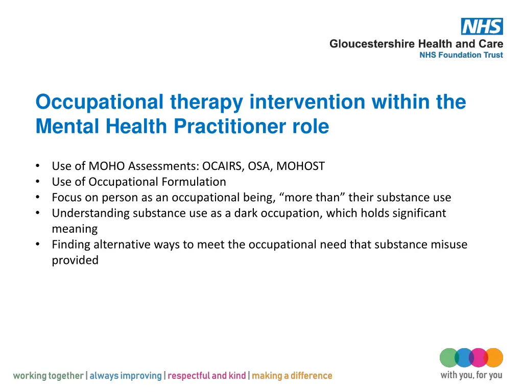 occupational therapy intervention within