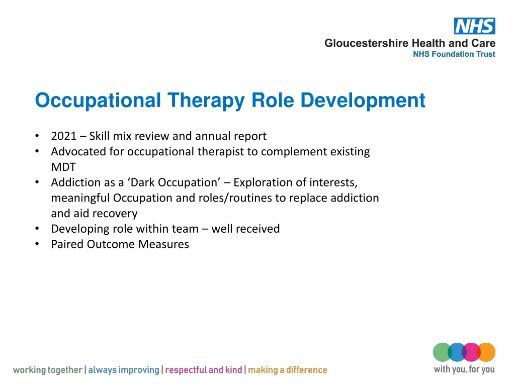 occupational therapy role development