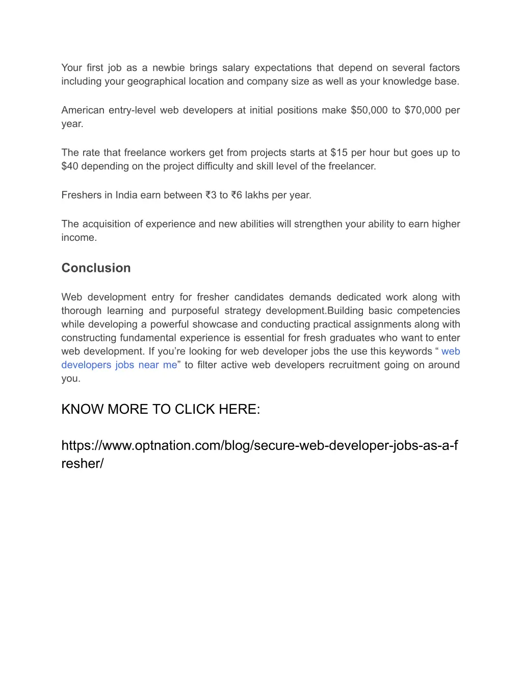 your first job as a newbie brings salary