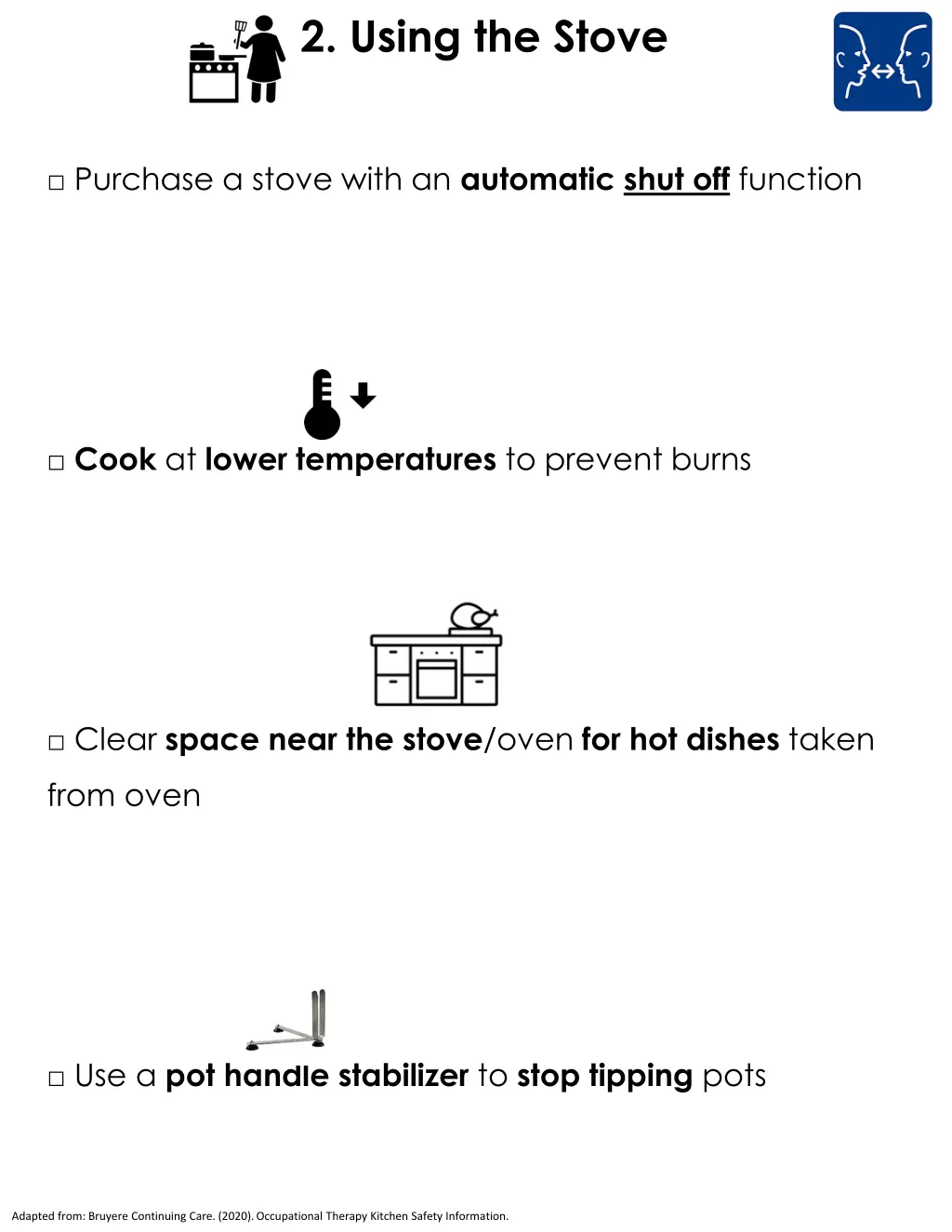 2 using the stove 1
