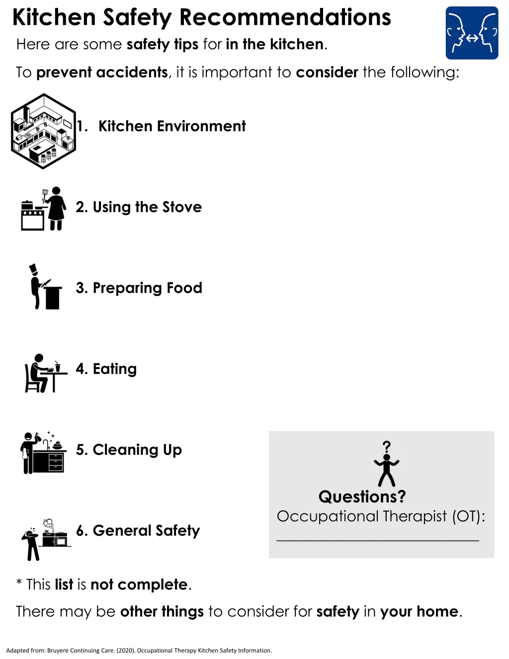 kitchen safety recommendations here are some