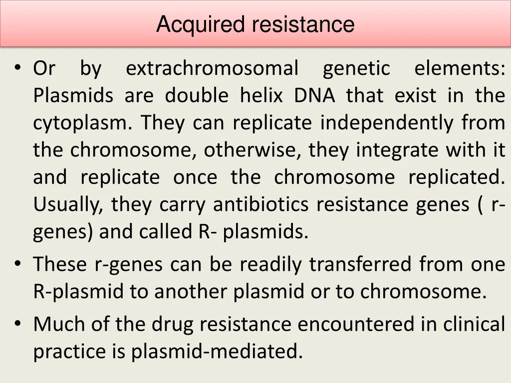 acquired resistance 1