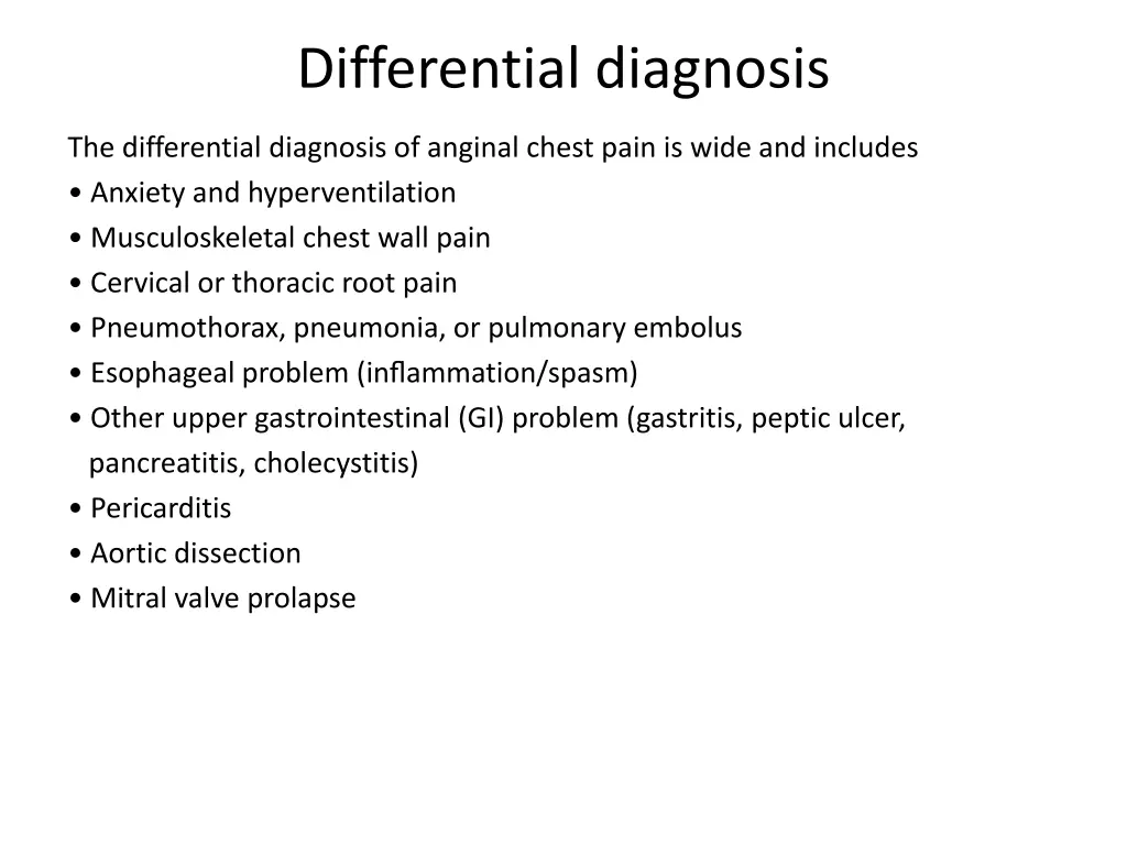differential diagnosis