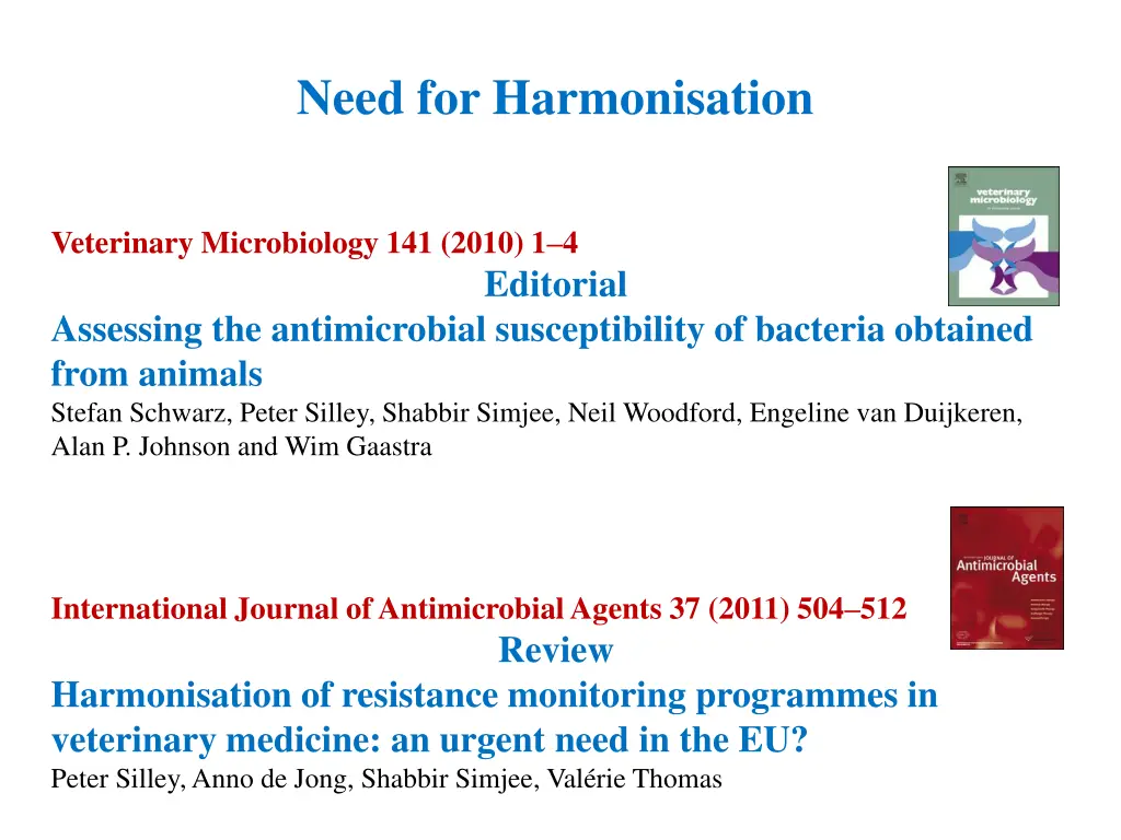 need for harmonisation 1
