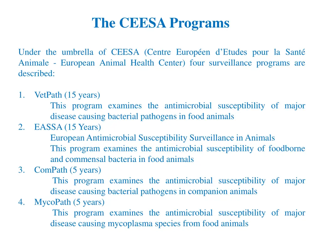the ceesa programs 1