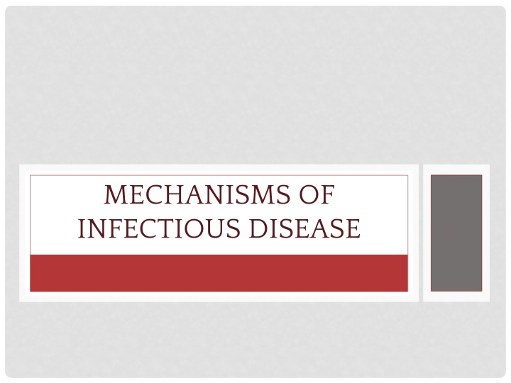 mechanisms of infectious disease